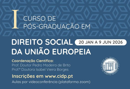 imagem Pós-Graduação em Direito Social da União Europeia