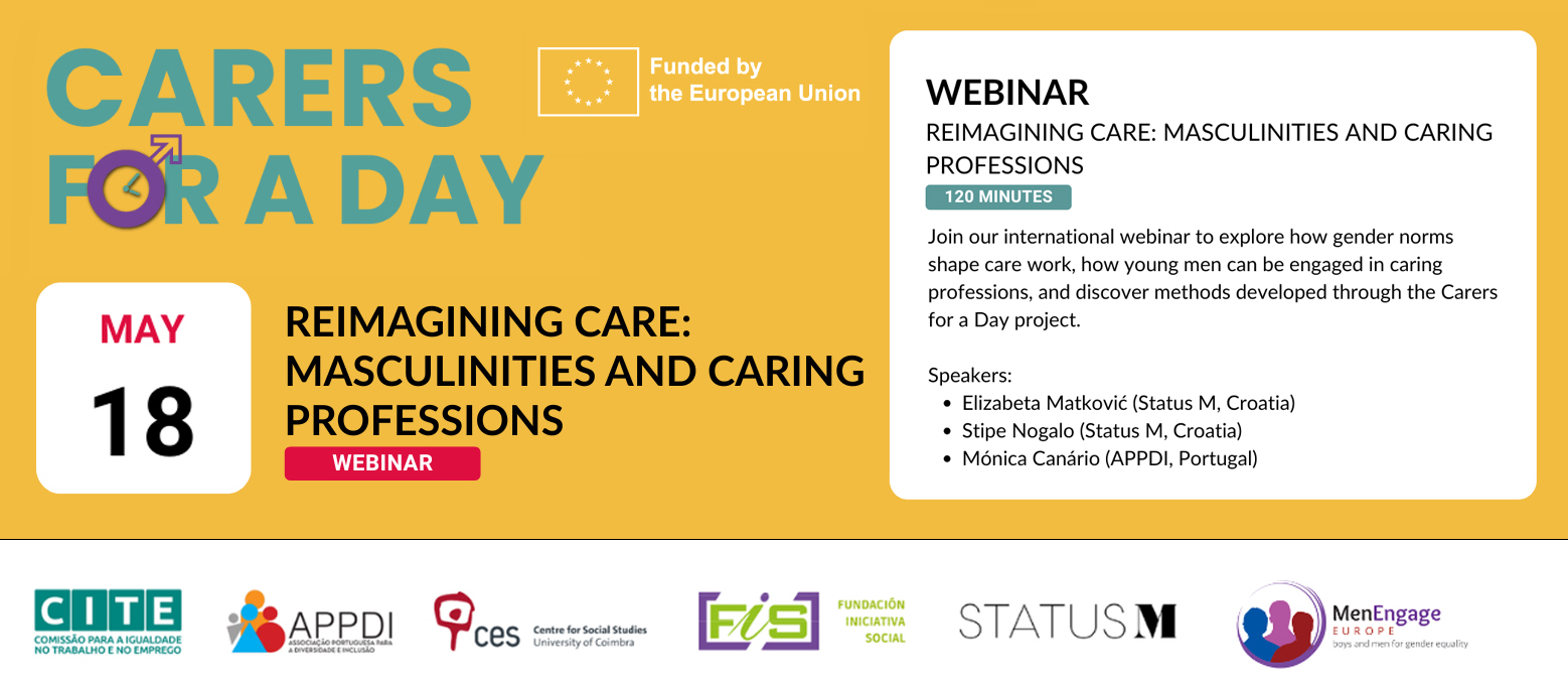 imagem Webinar | Reimagining Care: Young Men, Masculinities and Caring Professions.